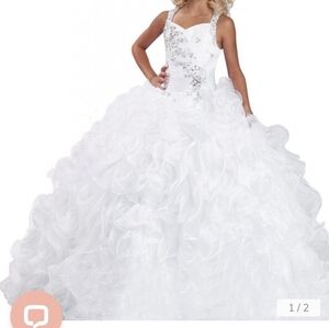 Elegant Pink Ball Gown with Silver Accents